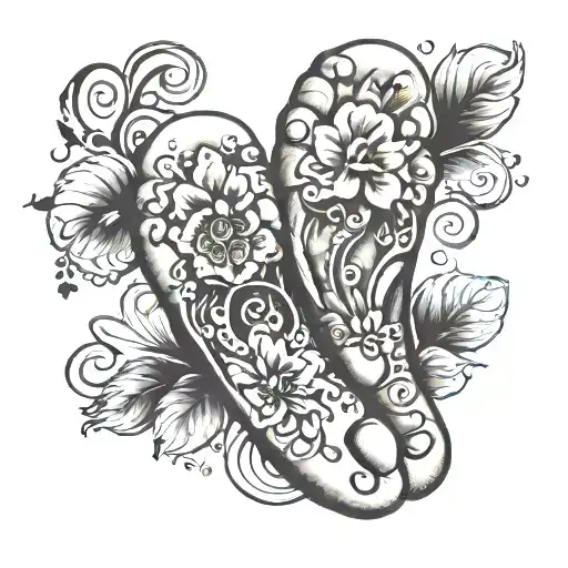 baby foot print tattoo design idea