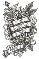 include the phrase "things not words" latin fonts tatoo tattoo design idea