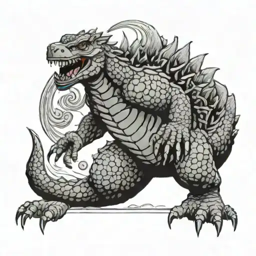 Godzilla tattoo design idea