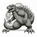 Godzilla tattoo design idea