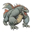 Godzilla tattoo design idea