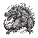 Godzilla tattoo design idea