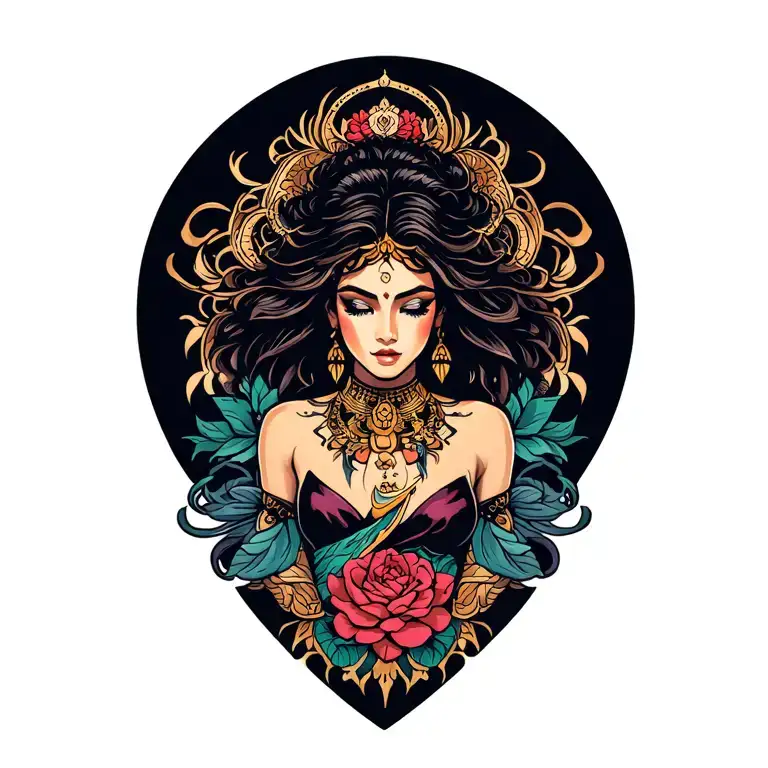 Nike Goddess tattoo design idea