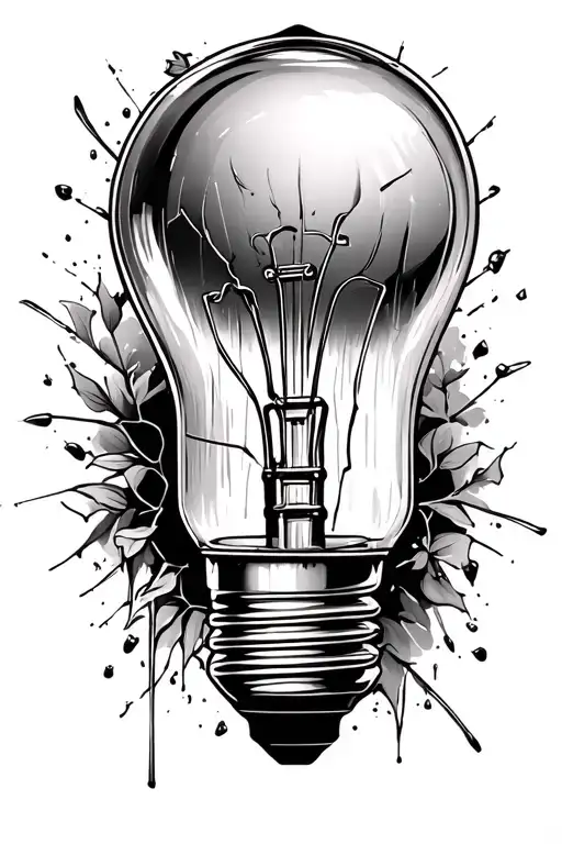 dad broken light bulb passed away make friends tattoo design idea