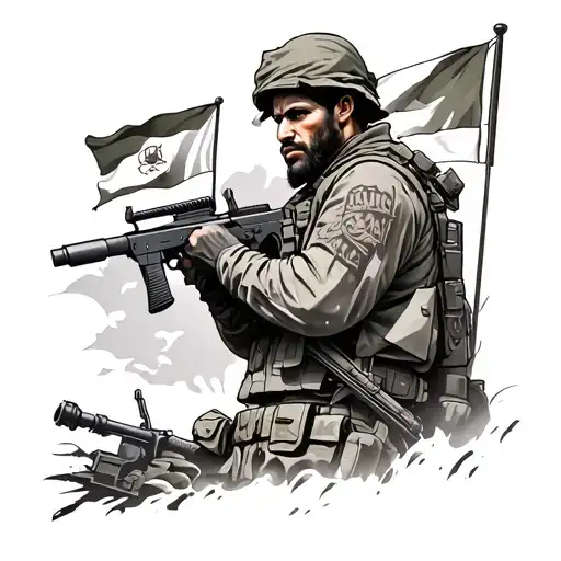 Iraq Afghanistan  worrior tattoo design idea