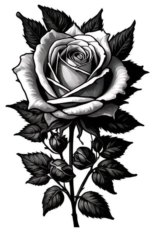 Rosas with dates tattoo design idea