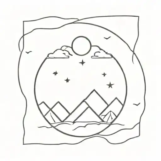 heaven and earth tattoo design idea