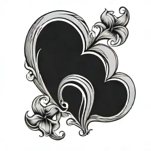 double heart tattoo design idea