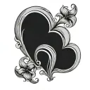 double heart tattoo design idea