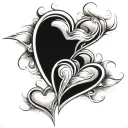 double heart tattoo design idea