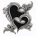 double heart tattoo design idea