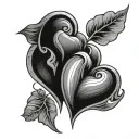 double heart tattoo design idea