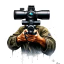 Sniper scope tattoo design idea