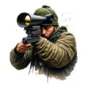 Sniper scope tattoo design idea