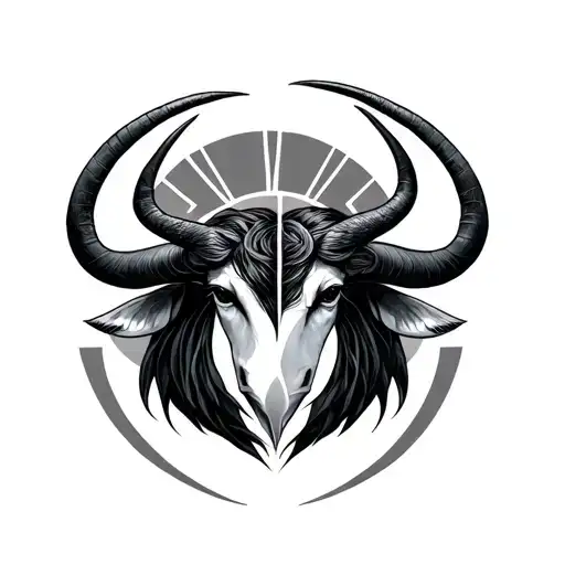 Taurus and Libra symbol intertwined tattoo design idea