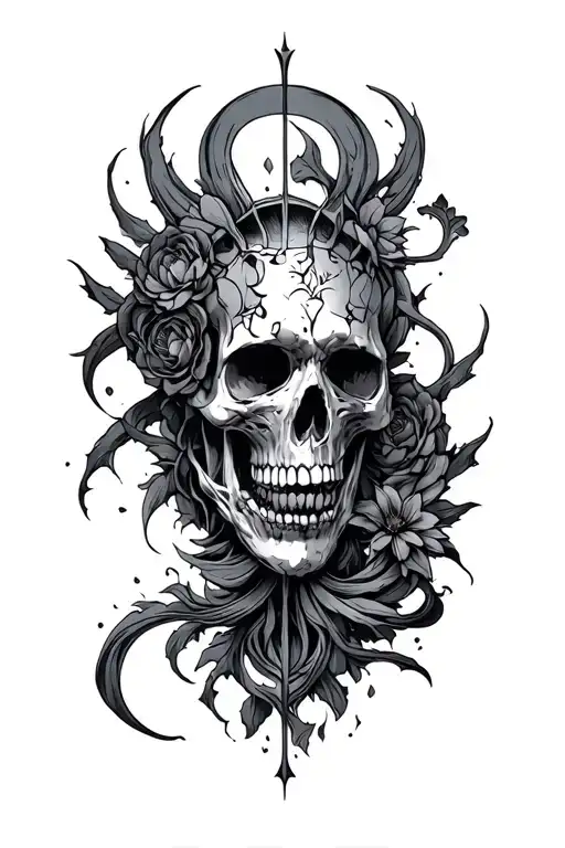 Chaos and order tattoo design idea