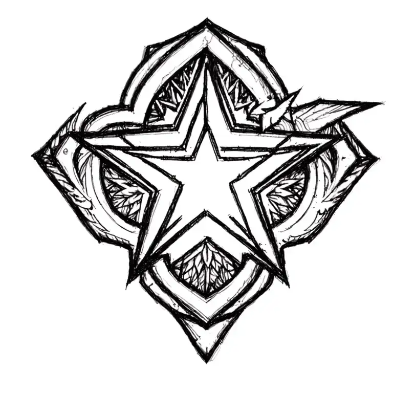 star tattoo design idea