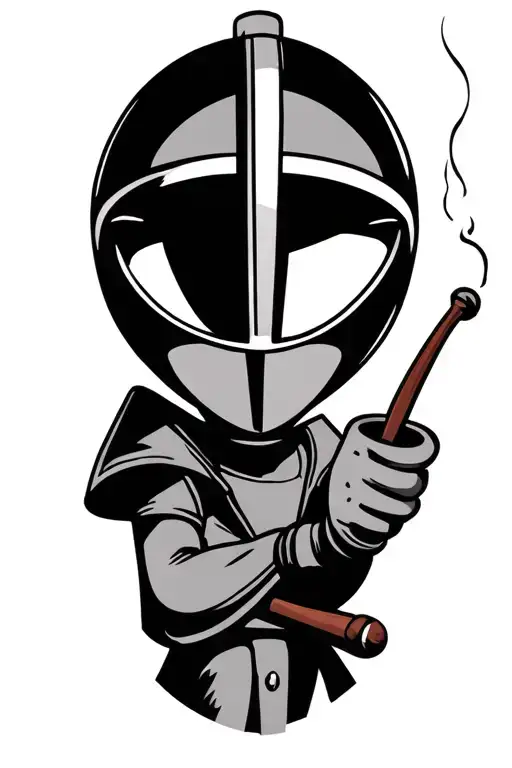 Marvin the Martian smoking a pipe tattoo design idea