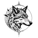 Wolf tattoo design idea