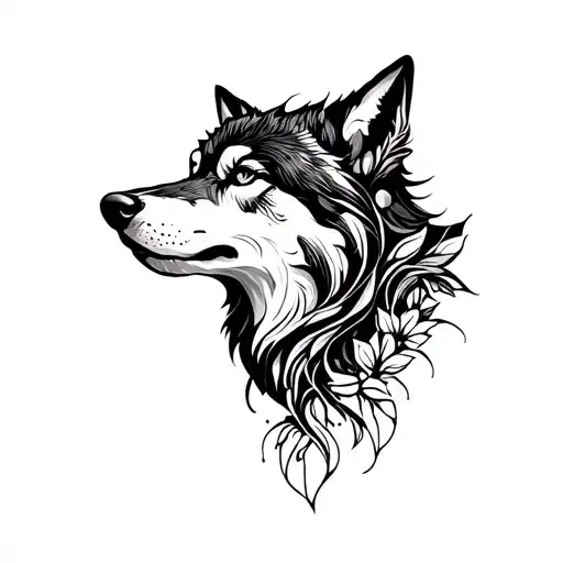 Wolf tattoo design idea