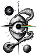 pink floyd the wall meddle tattoo design idea