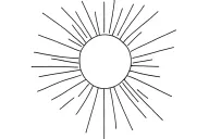 sun rays tattoo design idea