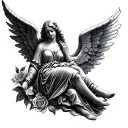 something memorable related to my mother who unfortunately passed away.. an angel or the image placed and recreated as a tattoo design idea