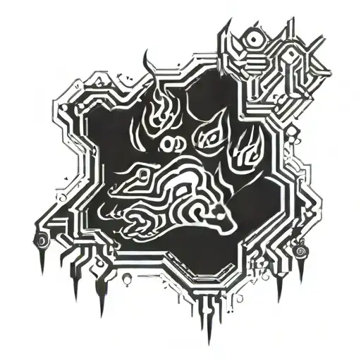 bear paw print tattoo design idea