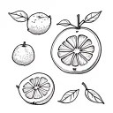 fruit flash sheet fine line tattoo design idea