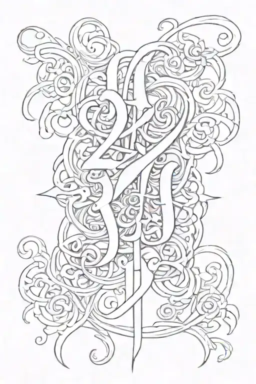 word "-21g" tattoo design idea