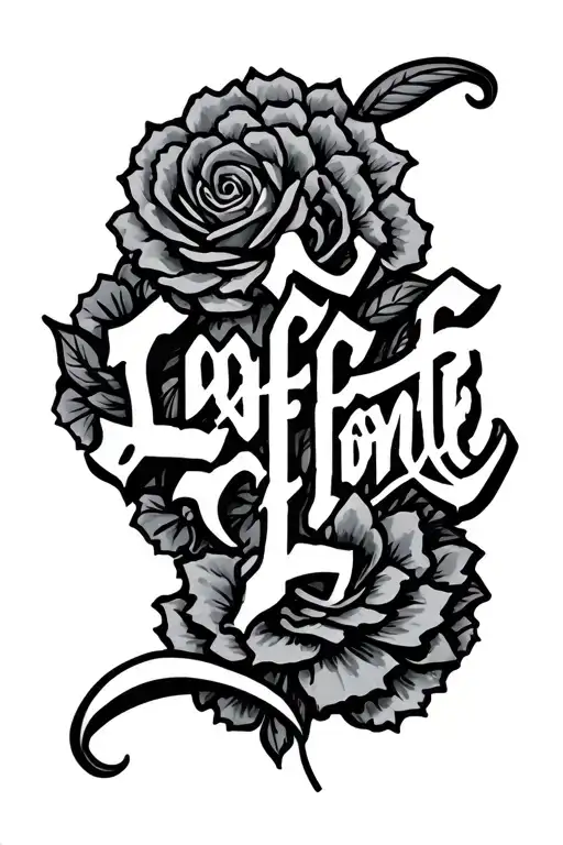 Lafonte written out tattoo design idea