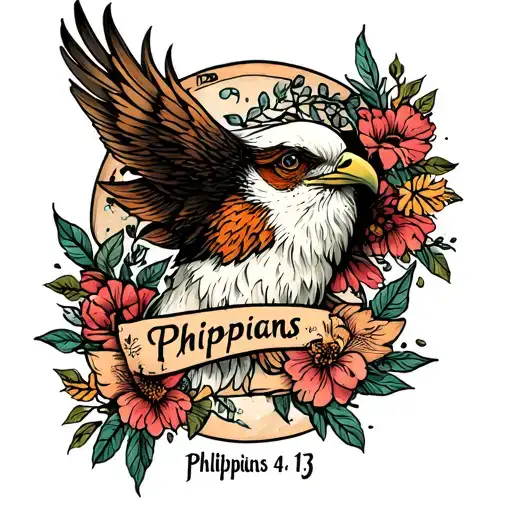 Philippians 4:13 tattoo design idea