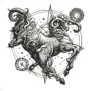 gemini aries taurus constellation tattoo design idea