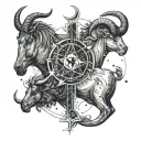 gemini aries taurus constellation tattoo design idea