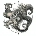 gemini aries taurus constellation tattoo design idea