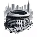 metlife stadium with nyc in the background tattoo design idea