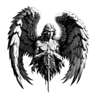 archangel uriel tattoo design idea