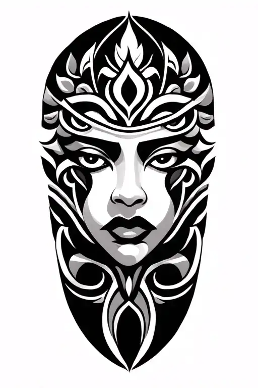 maori tattoo inspired tattoo design idea
