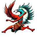 running freely tattoo design idea