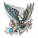 patriotic left sleeve tattoo design idea