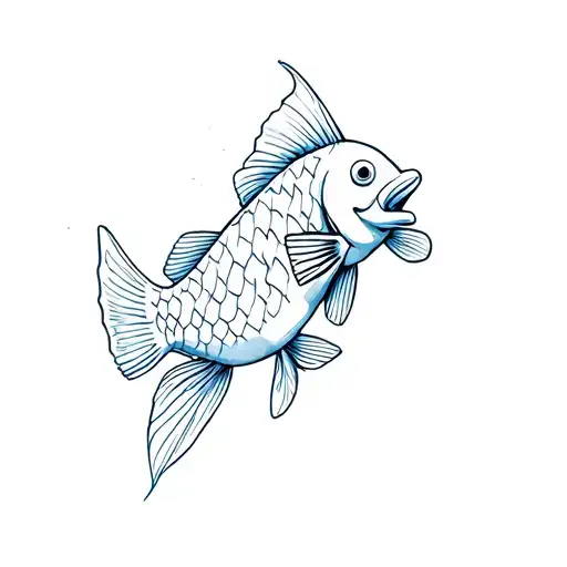 clown,fish tattoo with best friend tattoo design idea