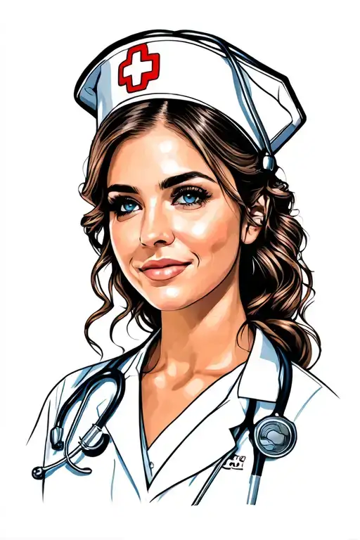 ER Nurse theme half sleeve tattoo design idea