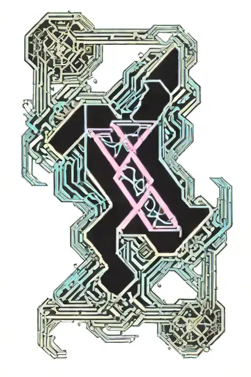Letter X tattoo design idea