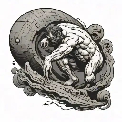 Sisyphus tattoo design idea