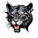 pantera tattoo design idea