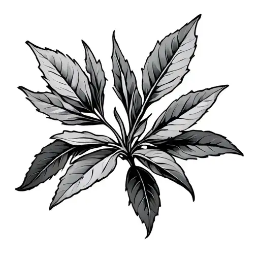 Sage Plant tattoo design idea