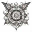 timeless universe with devinnity  tattoo design idea