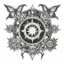 timeless universe with devinnity  tattoo design idea