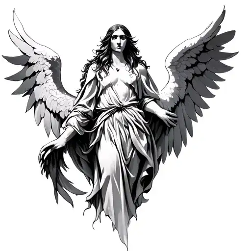 Azrael Angel tattoo design idea