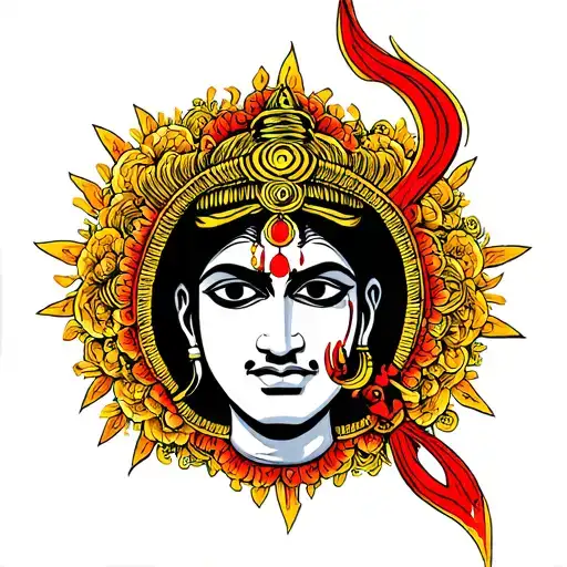 "Sudarshan Chakra In Finger Of Lord Shiva tattoo design idea